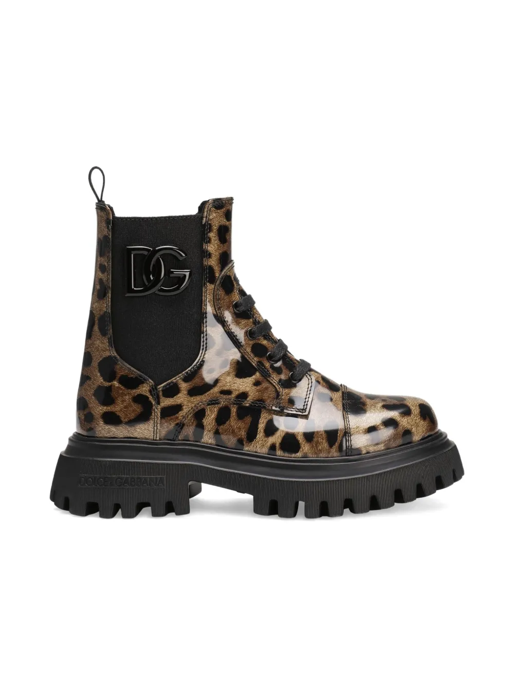 Dolce & Gabbana Kids Veterlaarzen met luipaardprint - Bruin