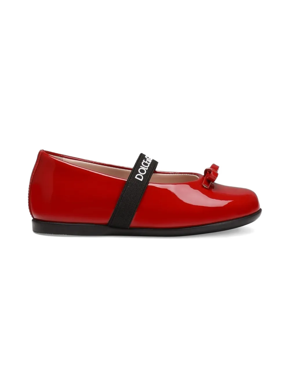 Dolce & Gabbana Kids Lakleren ballerina's Rood