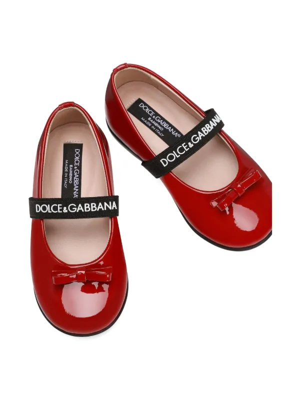 Dolce Gabbana Kids Patent Leather Ballet Flats Red FARFETCH ID