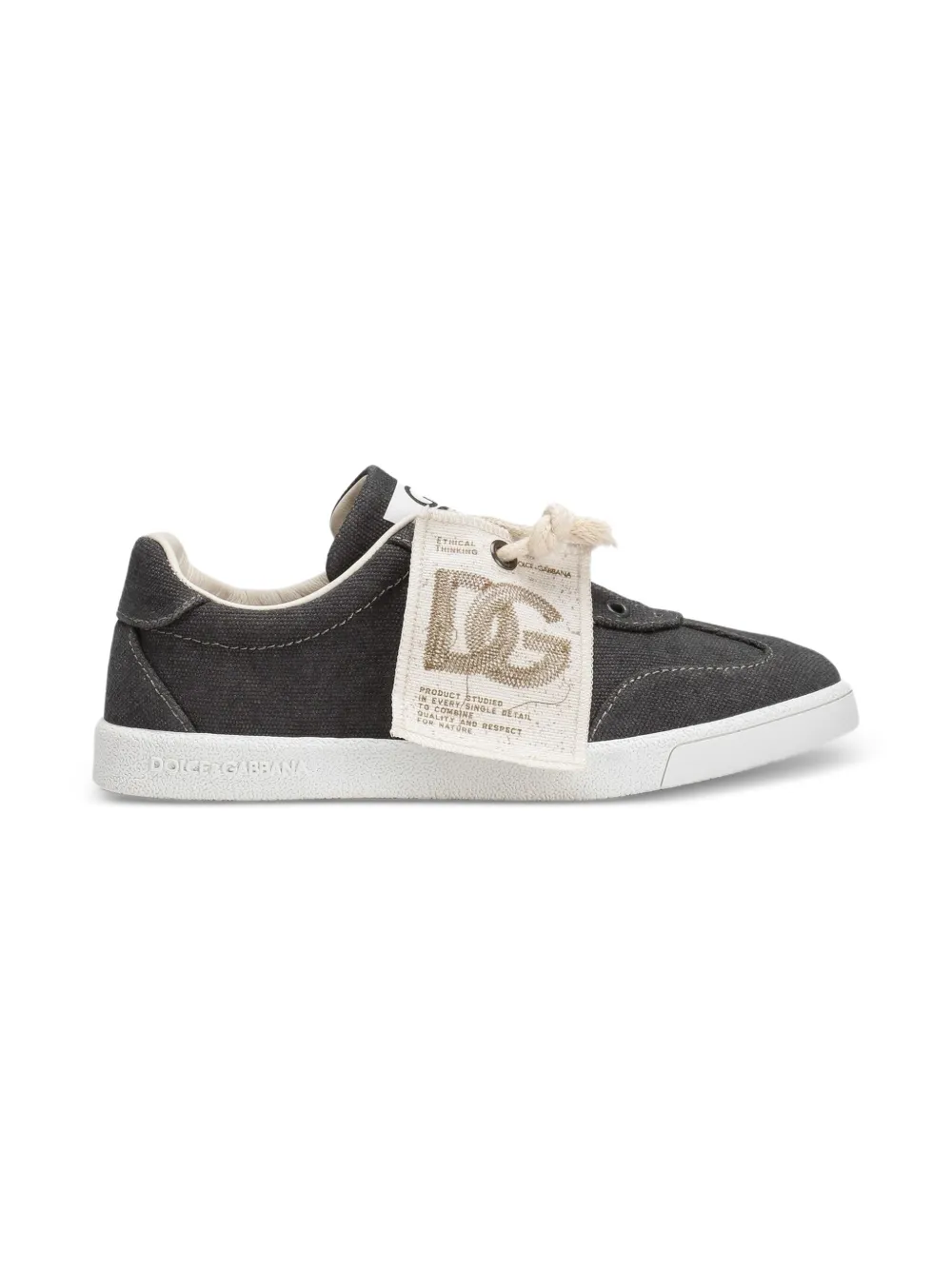 Dolce & Gabbana Kids Canvas slip-on sneakers - Grijs
