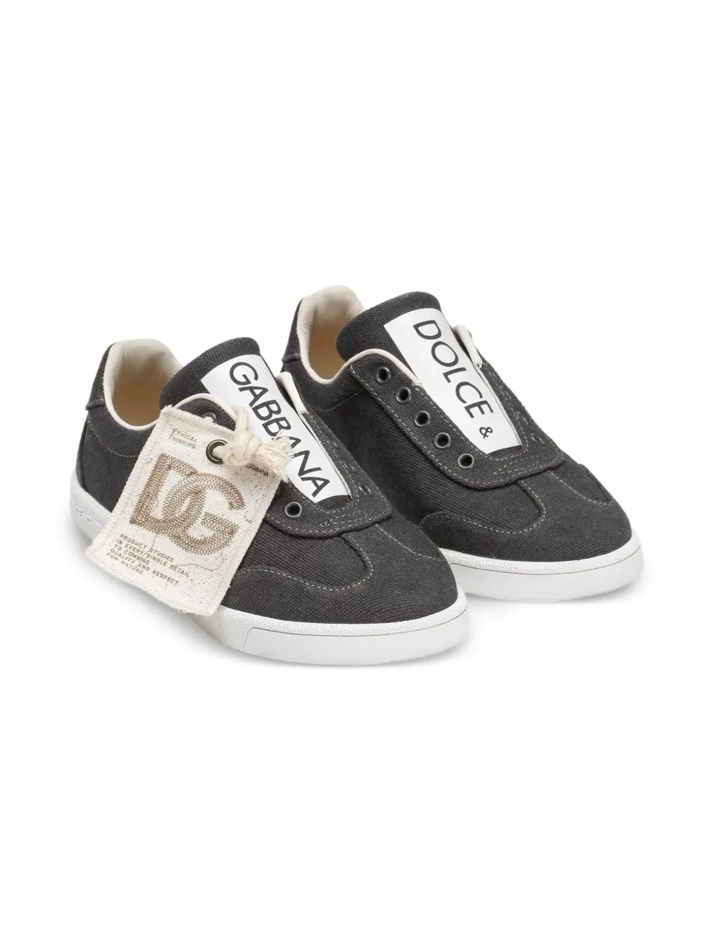 Dolce & Gabbana Kids' Canvas Slip-on Sneakers