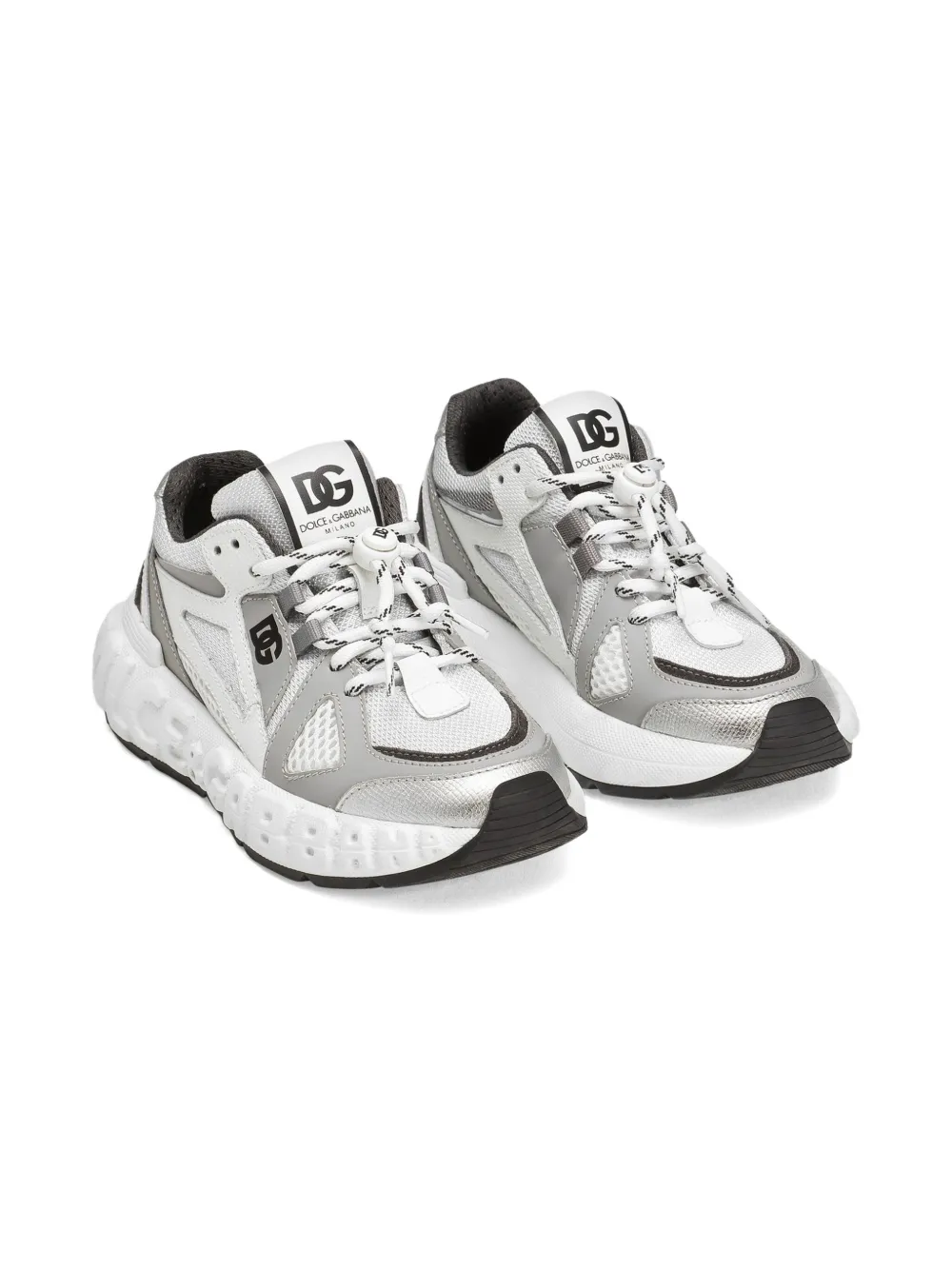 Dolce & Gabbana Kids Sneakers met chunky zool - Grijs