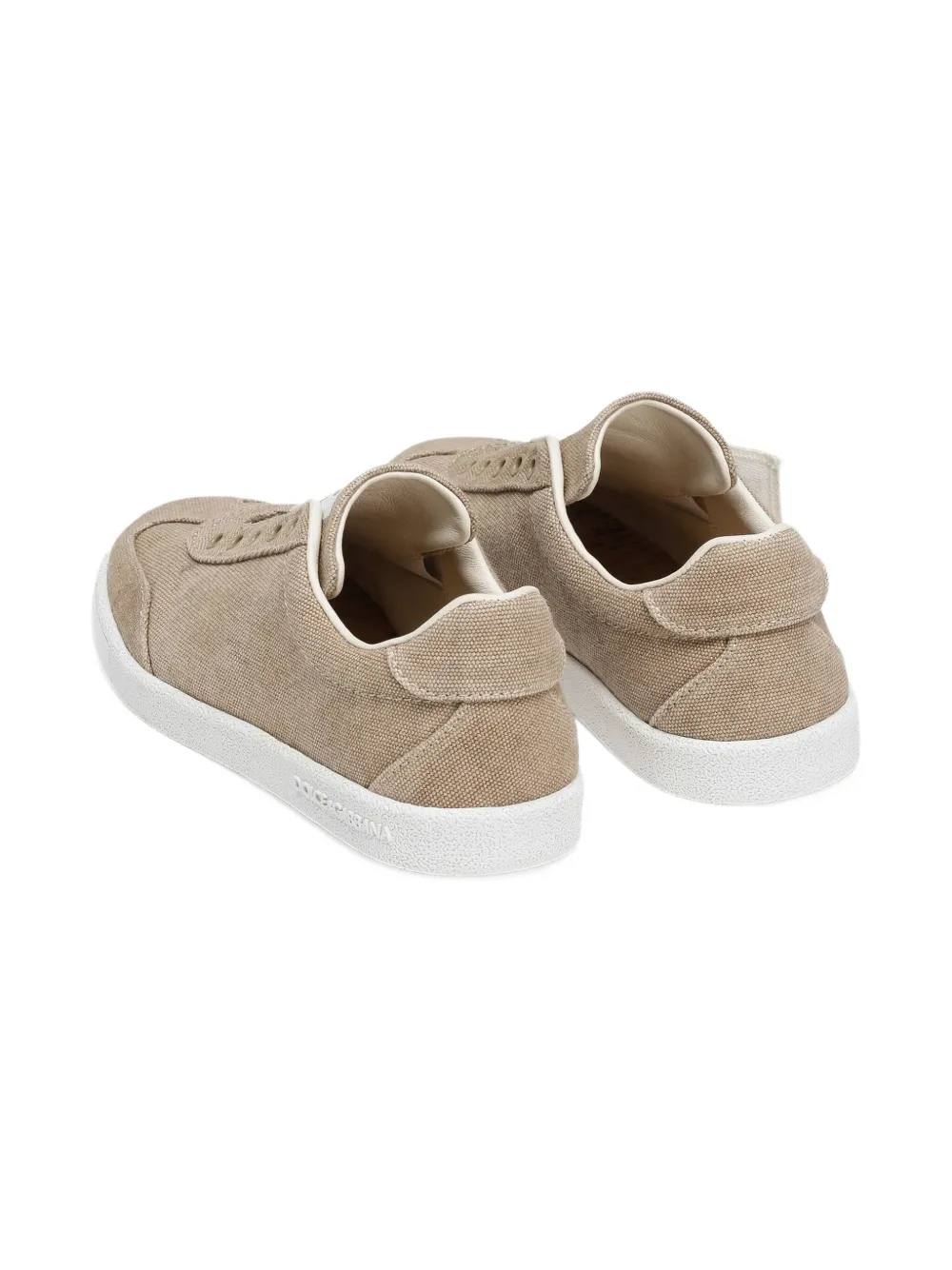 Dolce & Gabbana Kids suede lace-up sneakers Neutrals