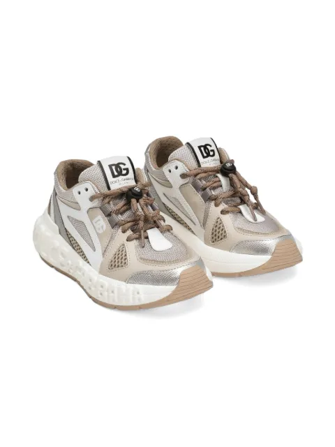 Dolce & Gabbana Kids mesh-panelled lace-up sneakers