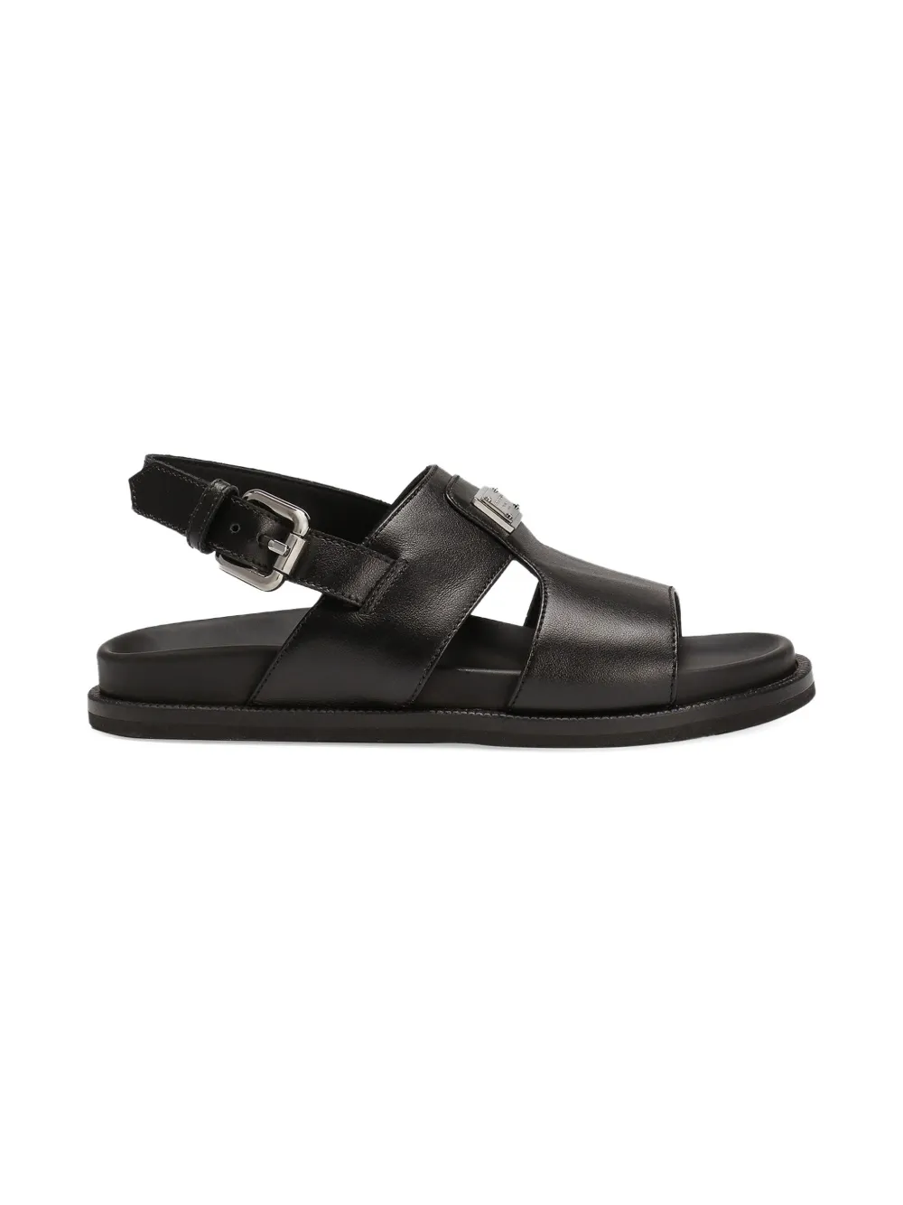 Dolce & Gabbana Kids Sandalen met logoplakkaat Zwart