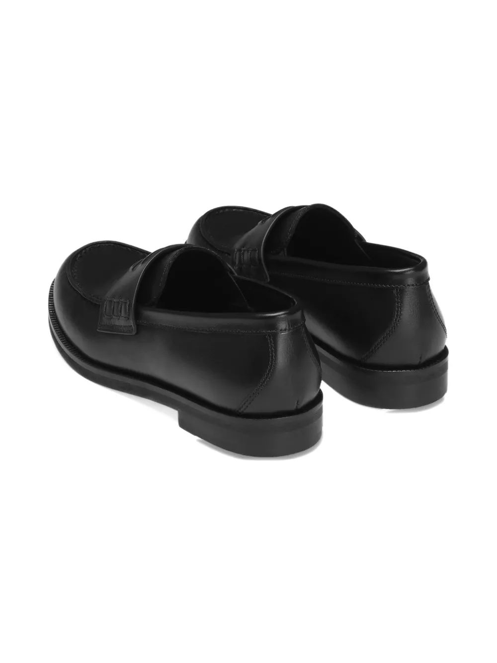 Dolce 
Gabbana Kids logo-plaque leather loafers Black