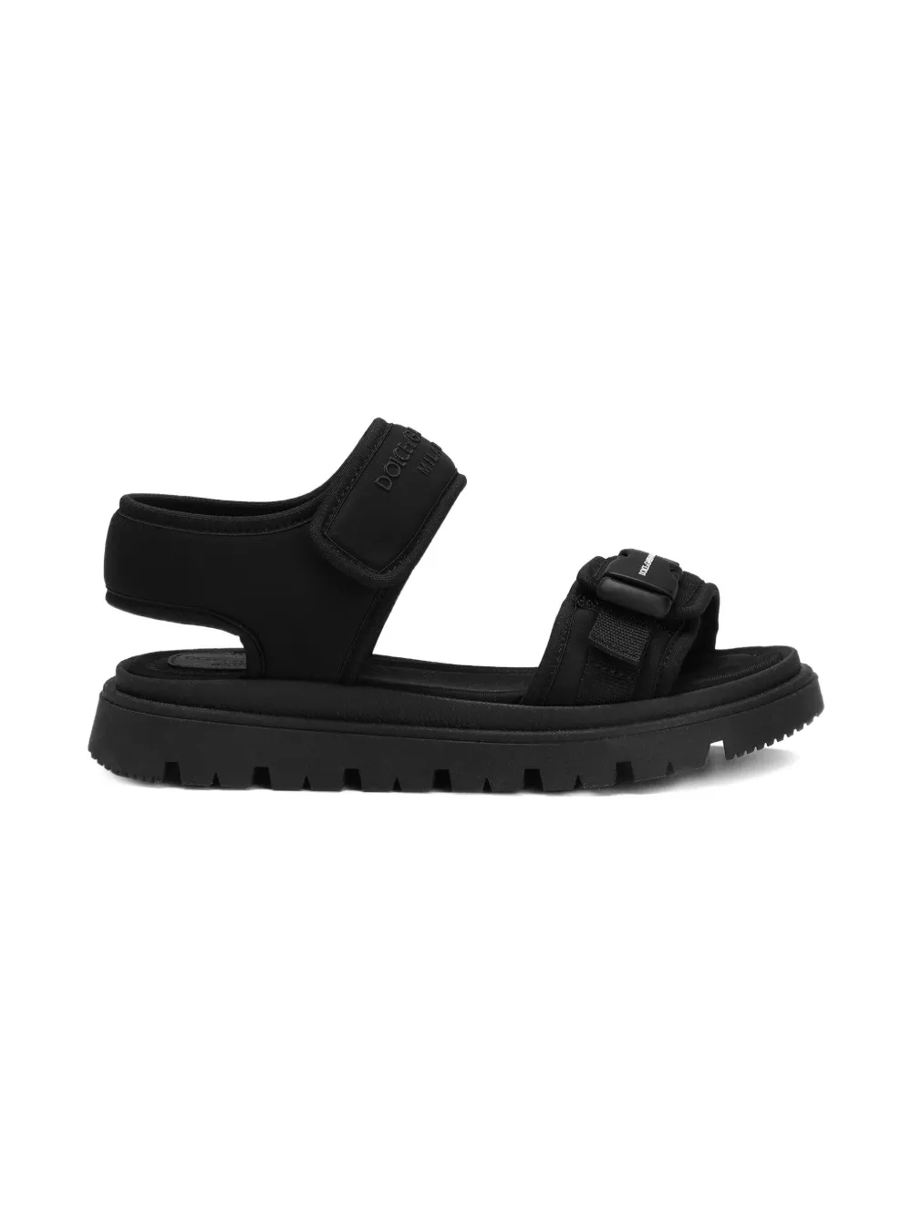 Dolce & Gabbana Kids Sandalen met logoprint - Zwart