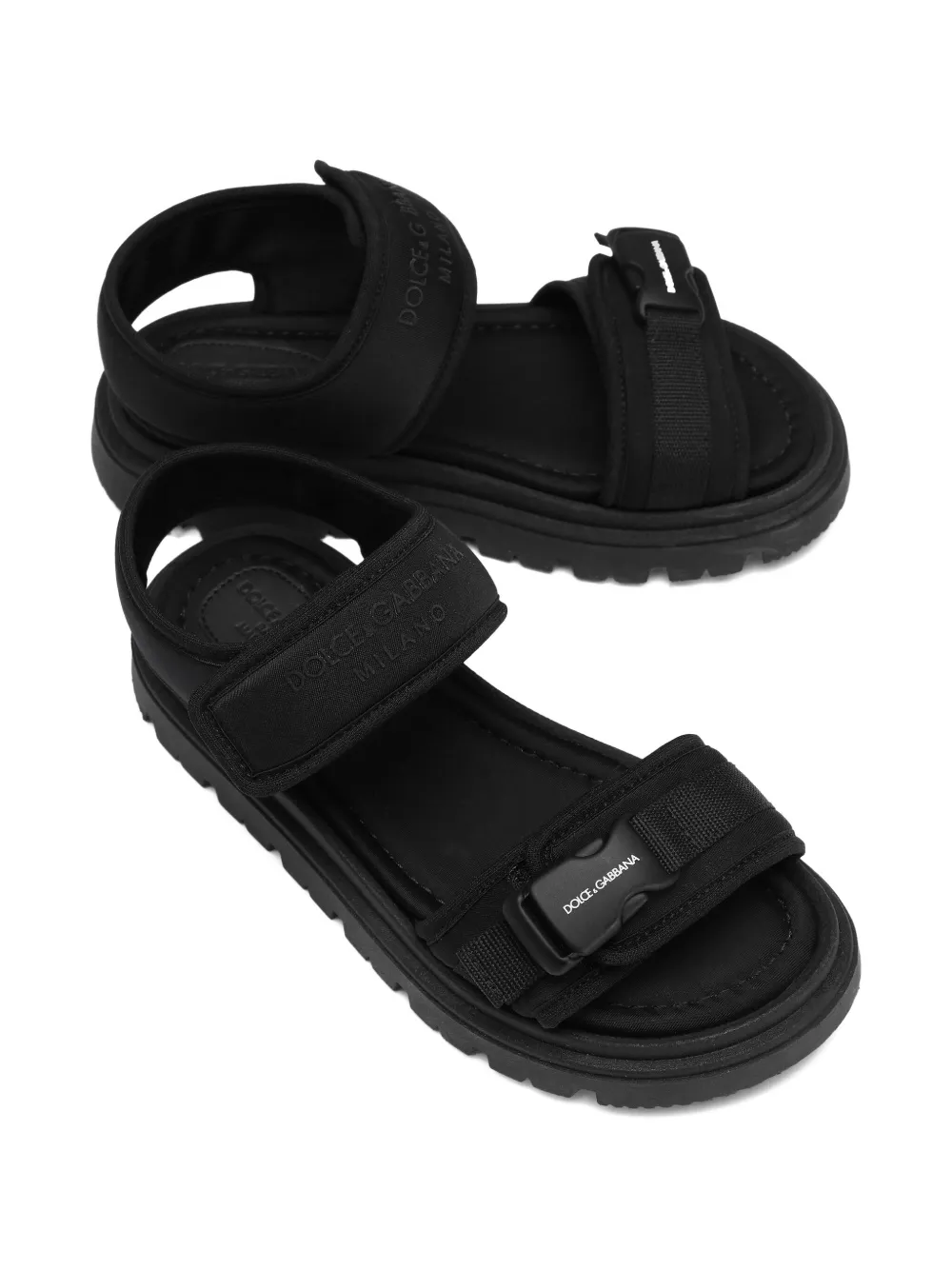 Dolce 
Gabbana Kids logo-print sandals Black