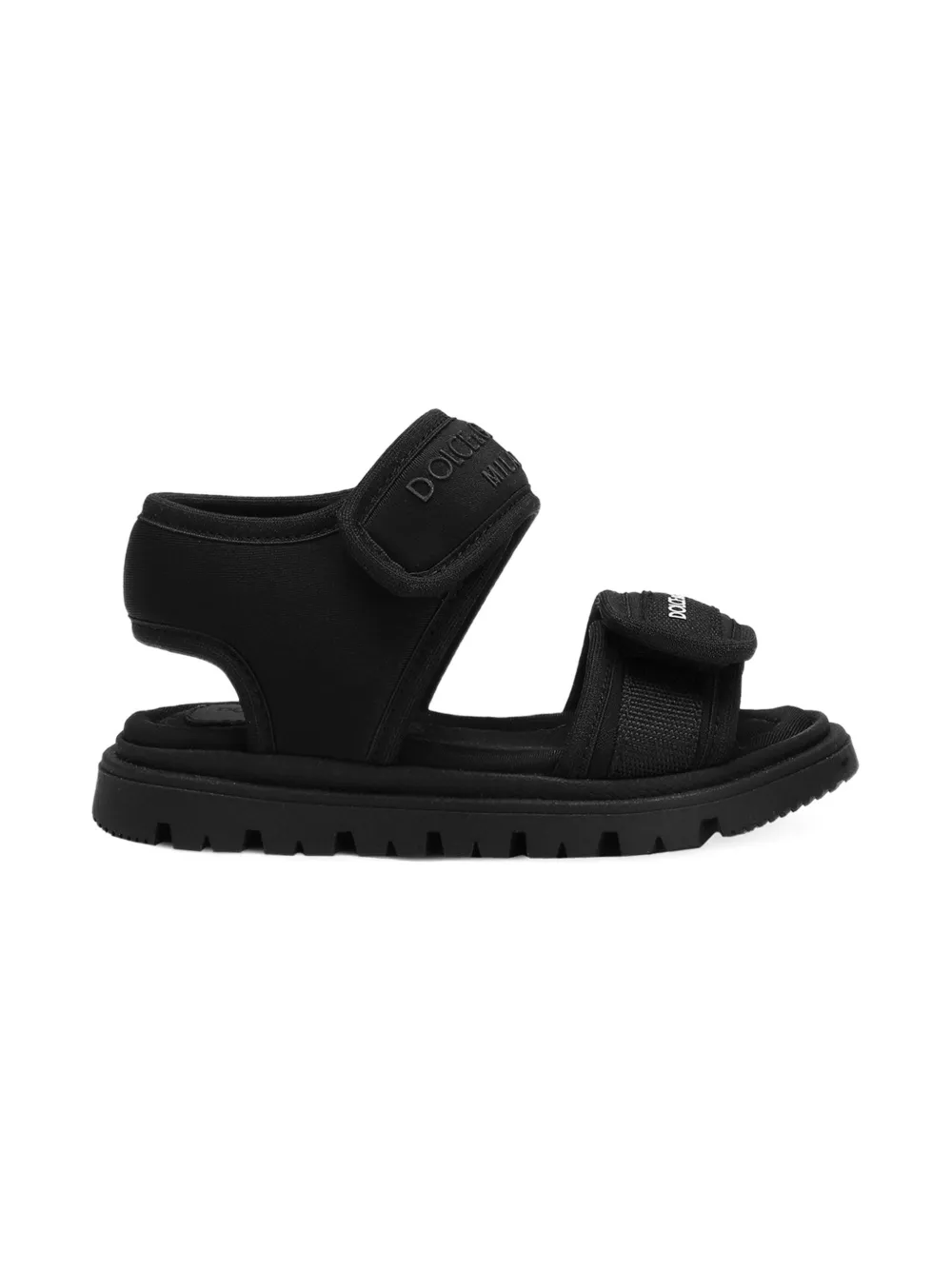 Dolce & Gabbana Kids Sandalen met logoprint - Zwart