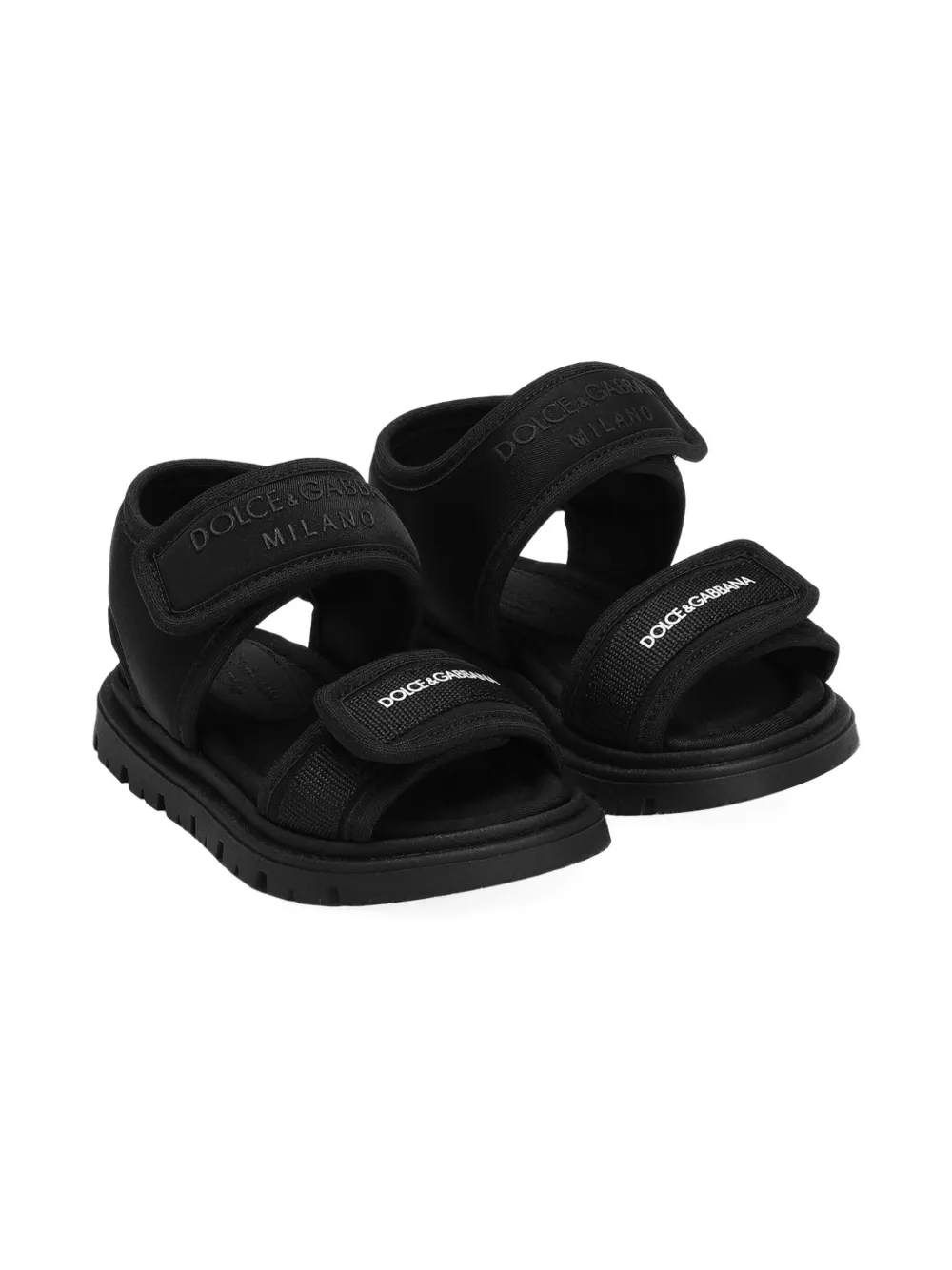 Dolce & Gabbana Kids logo-print sandals Black