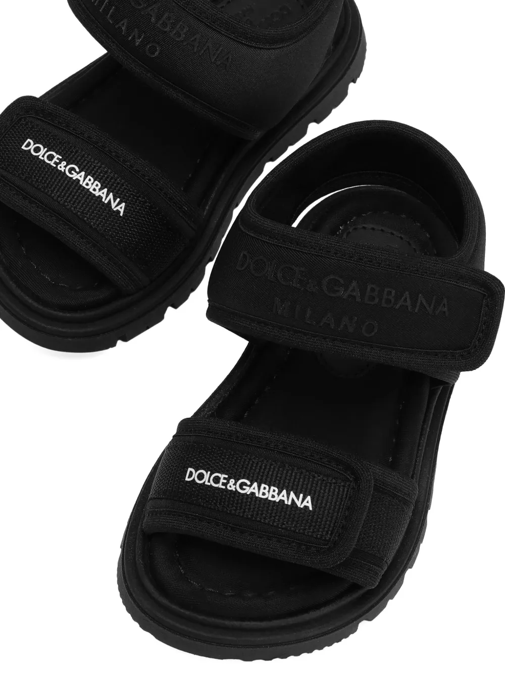 Dolce & Gabbana Kids Sandalen met logoprint Zwart