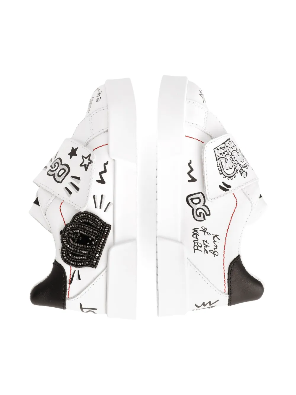 Dolce 
Gabbana Kids graphic-print sneakers White