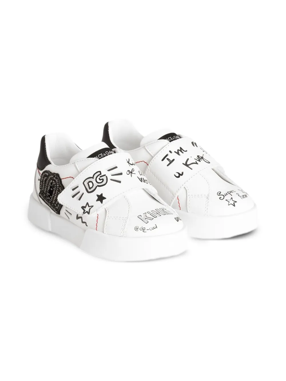 Dolce 
Gabbana Kids graphic-print sneakers White