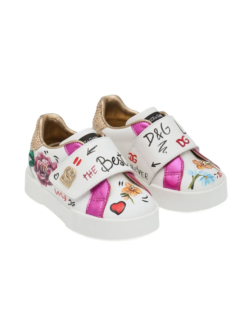 Dolce & Gabbana Kids Portofino sneakers Wit