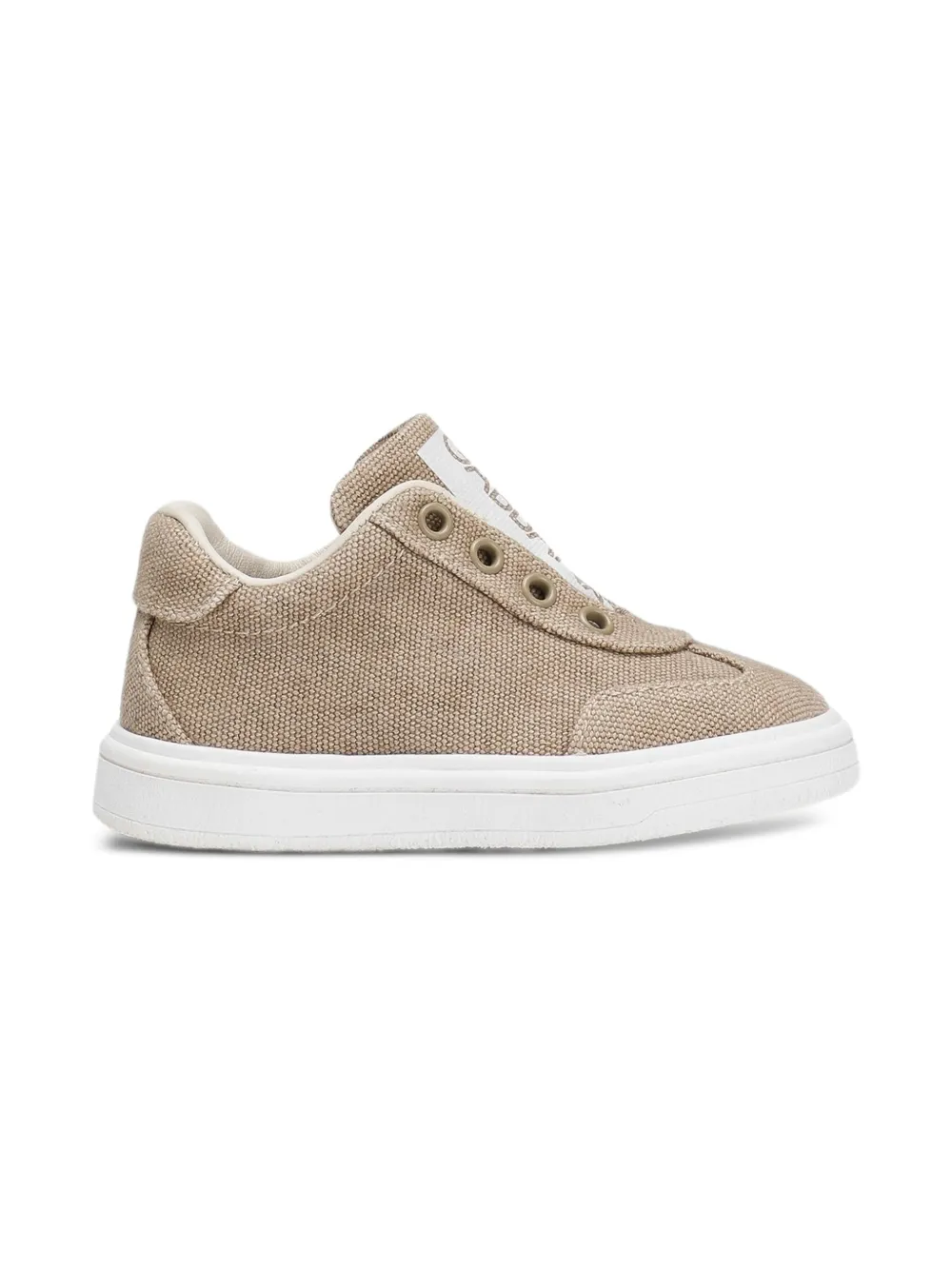 Dolce & Gabbana Kids Slip-on sneakers met logoprint - Beige