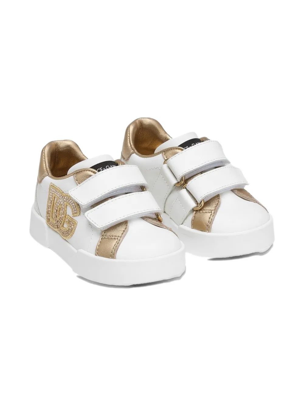 Dolce & Gabbana Kids crystal-embellished logo sneakers White