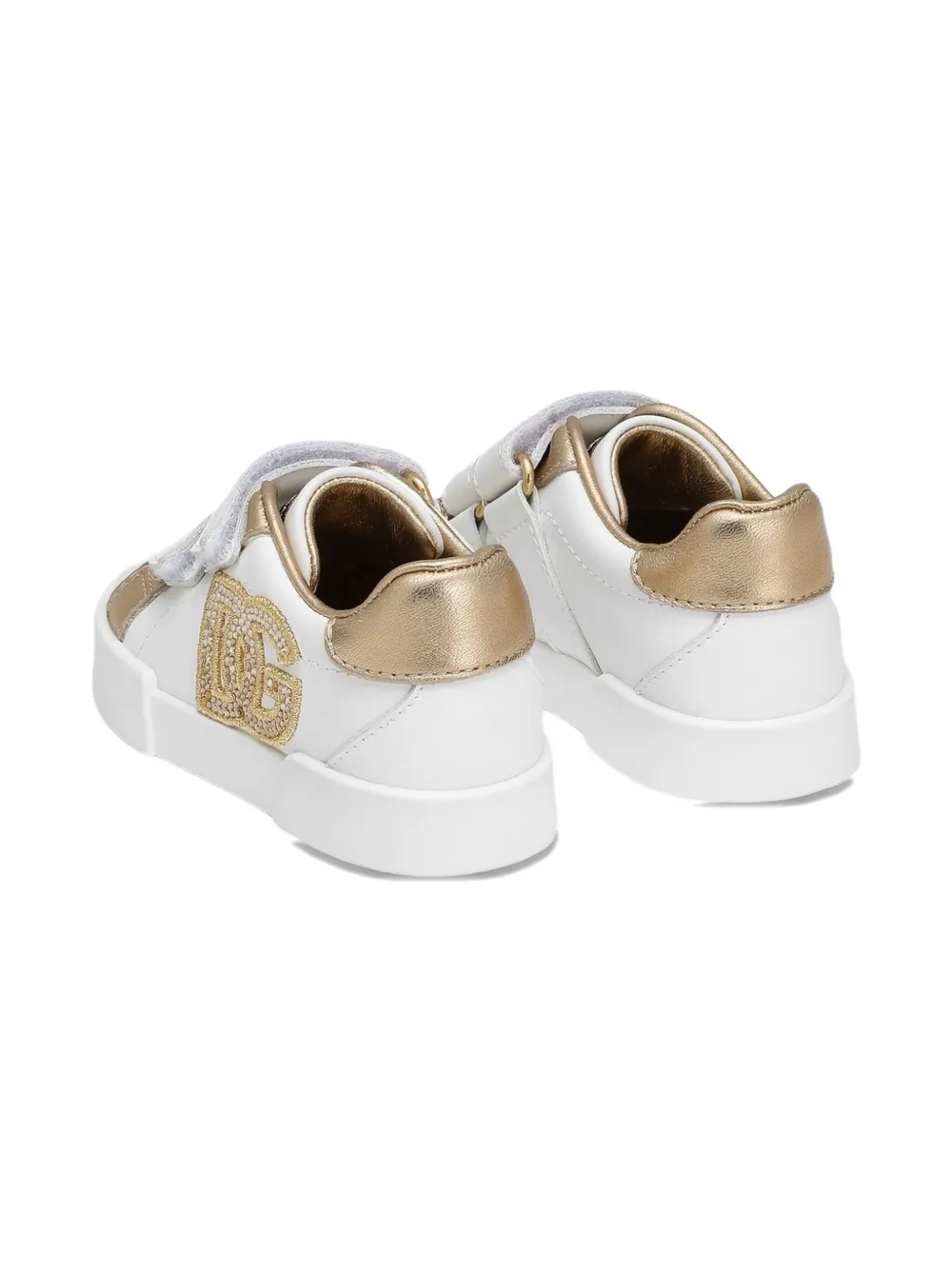 Dolce & Gabbana Kids crystal-embellished logo sneakers White