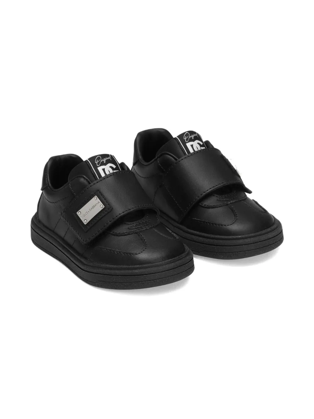 Dolce & Gabbana Kids panelled leather sneakers Black