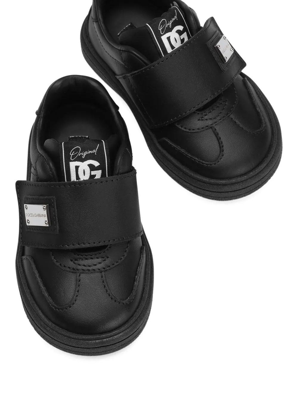 Dolce & Gabbana Kids panelled leather sneakers Black