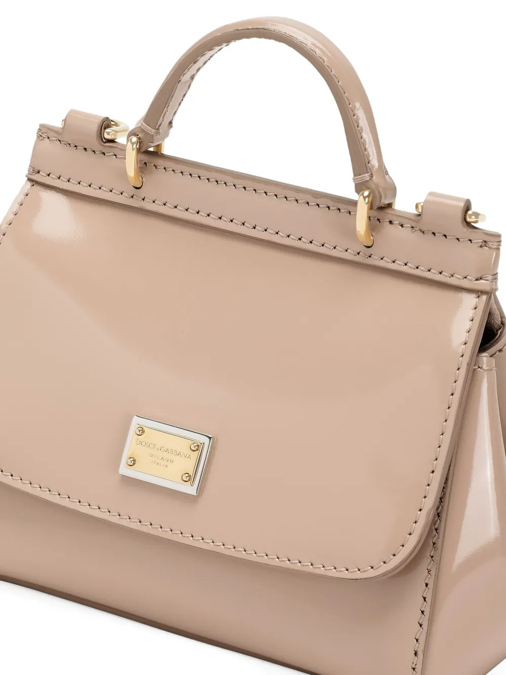 Dolce & Gabbana Kids Sicily leren mini-shopper Roze