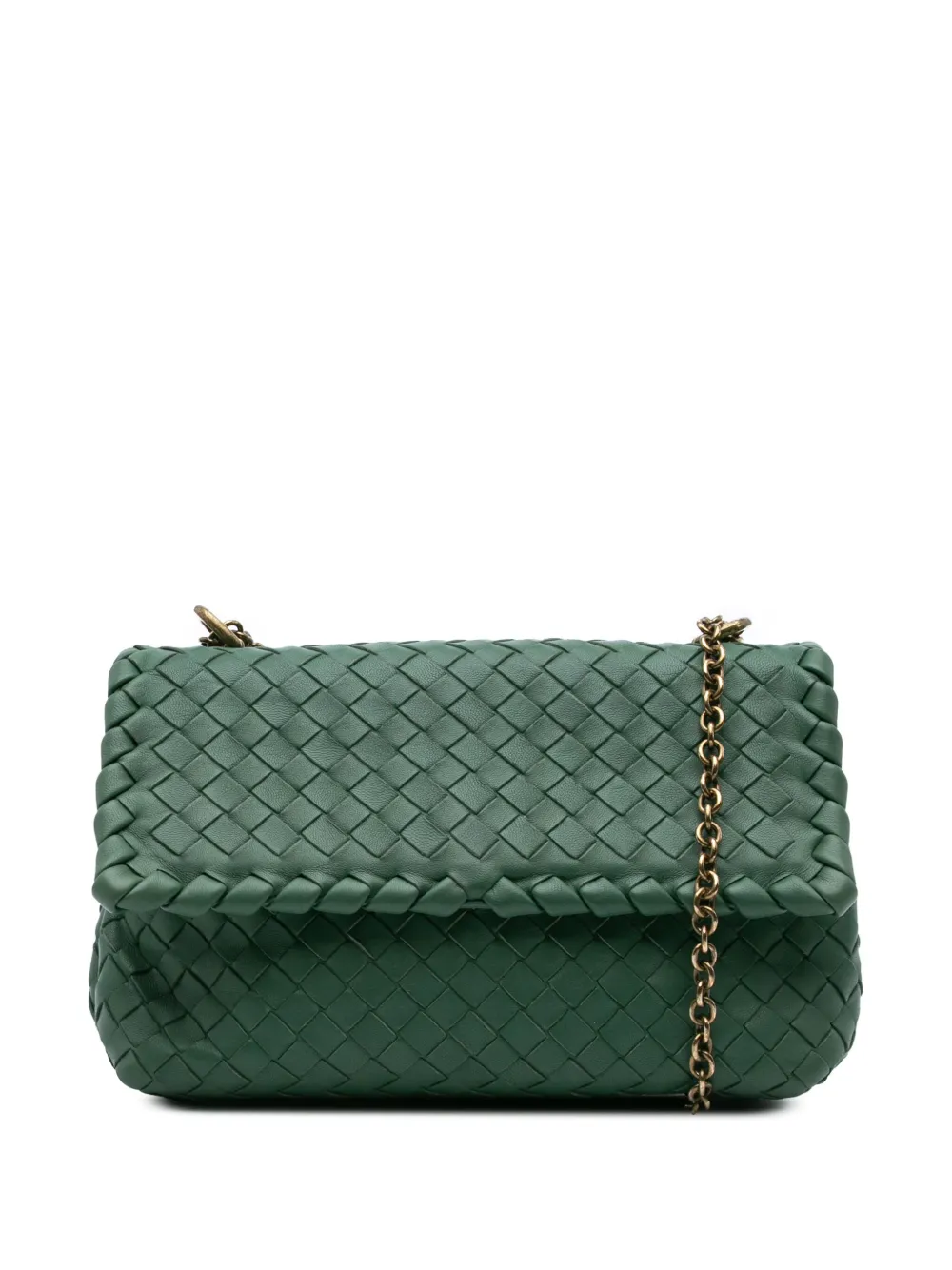 Bottega Veneta Pre-Owned 2012-2024 Baby Nappa Intrecciato Olimpia crossbody bag | Green | Image 1