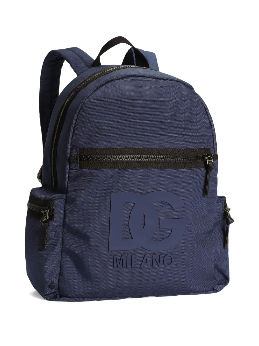 Dolce & Gabbana Kids Rugzak met logo-reliëf Blauw