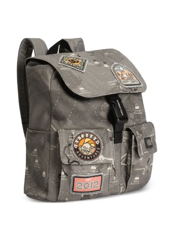 Dolce Gabbana Kids Printed patch-detail Backpack Grey FARFETCH PH
