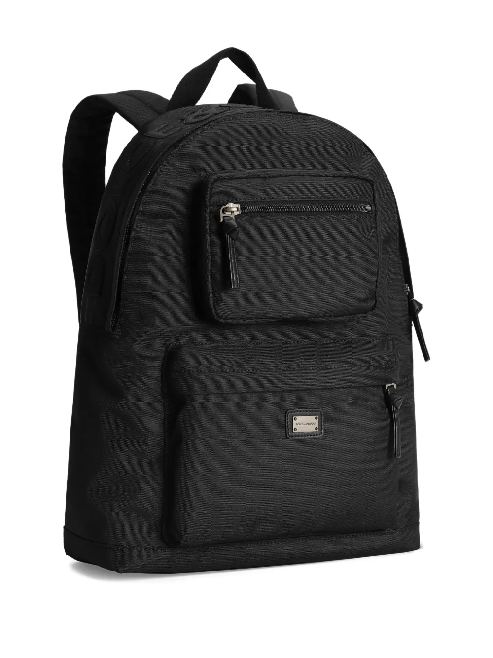 Dolce & Gabbana Kids Rugzak met logopatch - Zwart