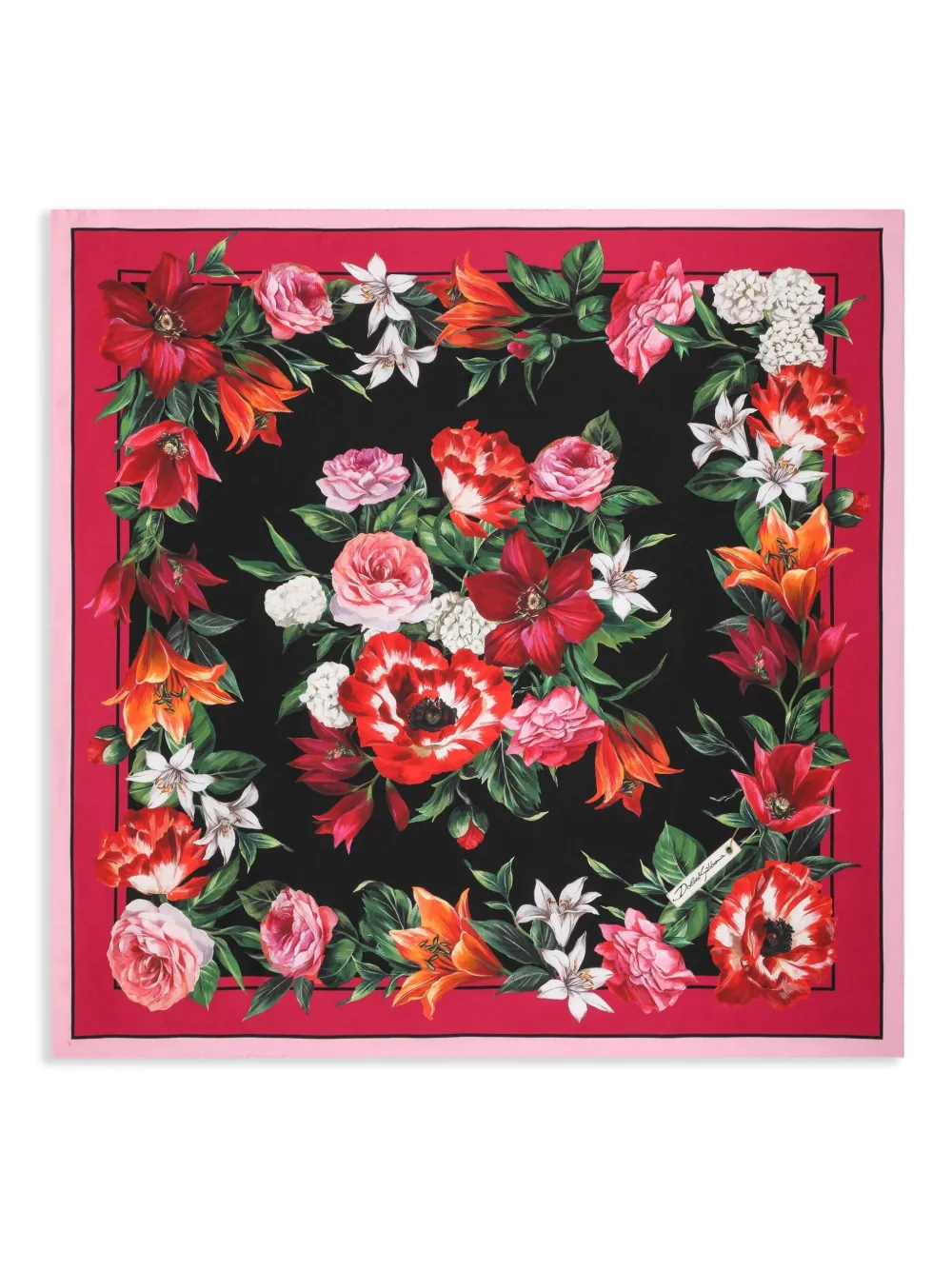floral-print scarf