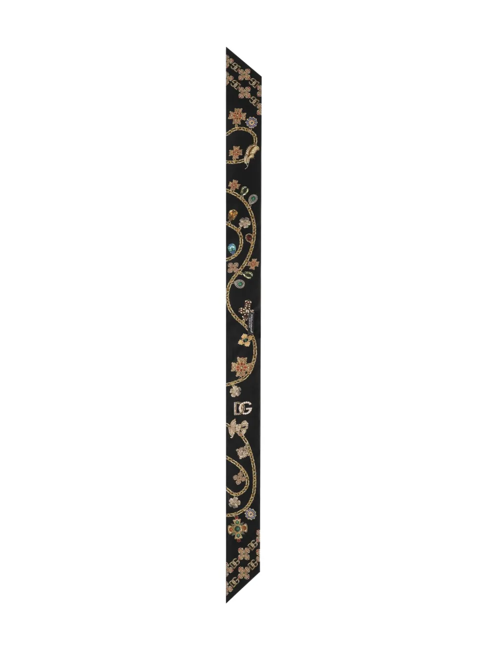 Dolce & Gabbana Sjaal met geborduurde bloemen Zwart