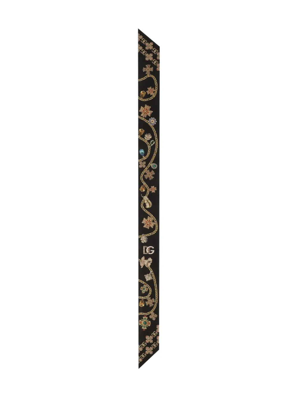 Dolce & Gabbana Sjaal met geborduurde bloemen Zwart