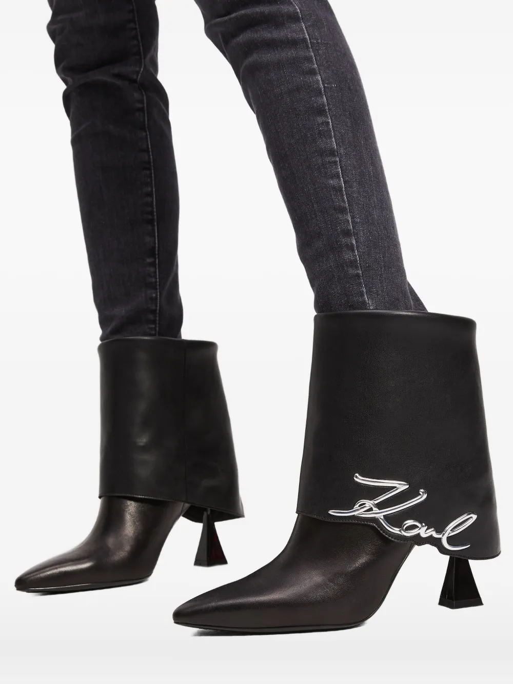 Karl Lagerfeld 100 mm Debut II laarzen Zwart