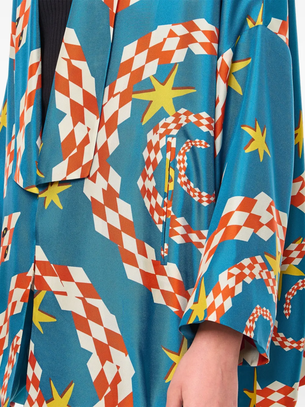 Alberto Biani Zijden jurk Blauw