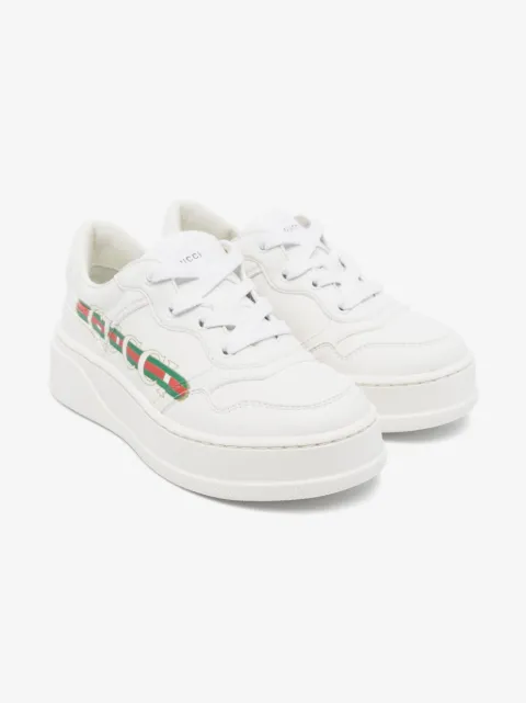 Gucci Kids tenis con detalle Web