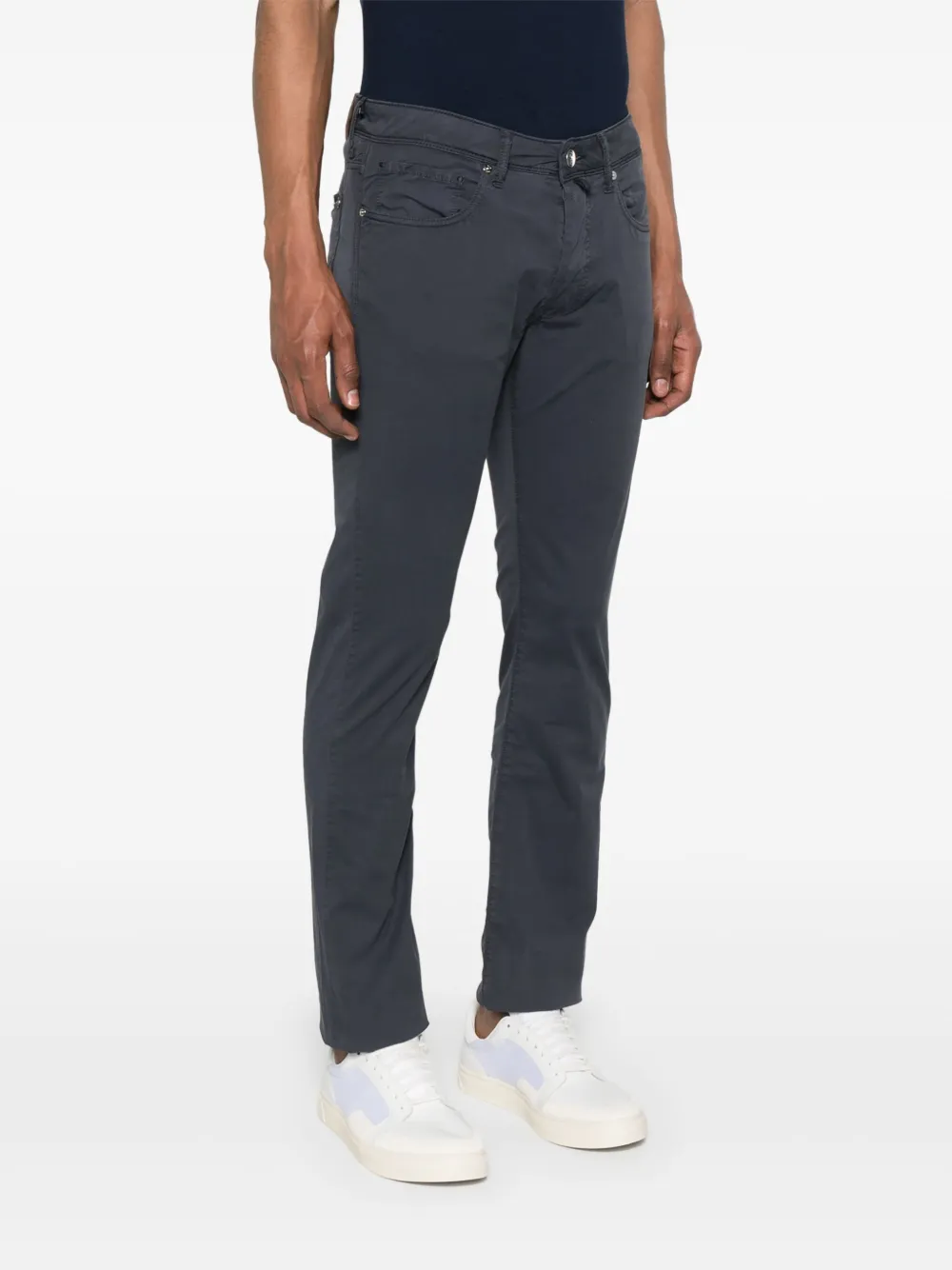 Incotex Broek met logopatch Blauw
