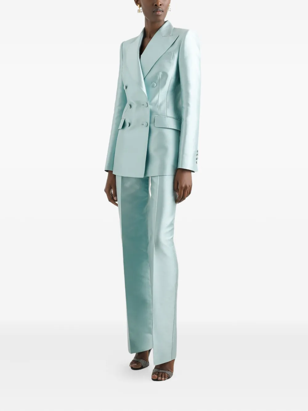 Dolce & Gabbana Shantung silk trousers - Blauw