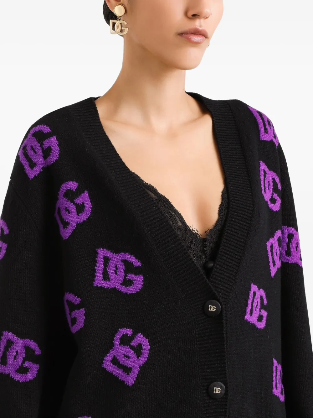 Dolce & Gabbana Vest met logopatroon Zwart