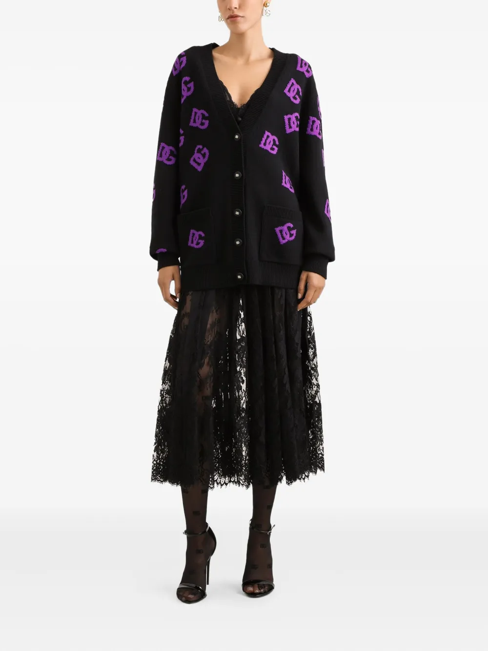 Dolce & Gabbana Vest met logopatroon Zwart
