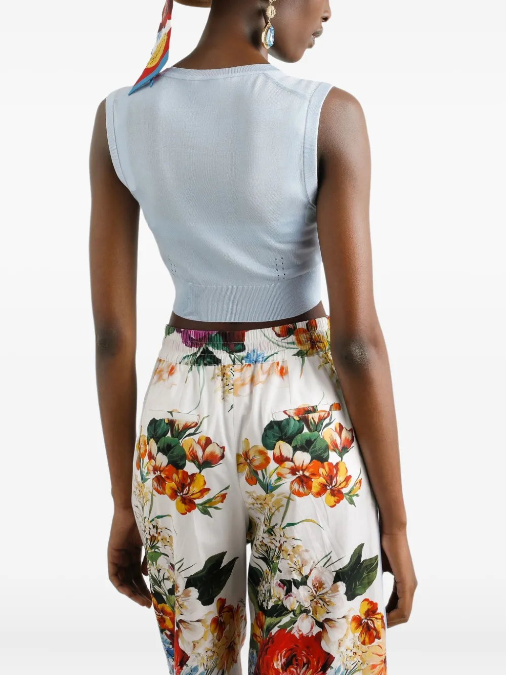 Dolce & Gabbana Top van zijdemix Blauw