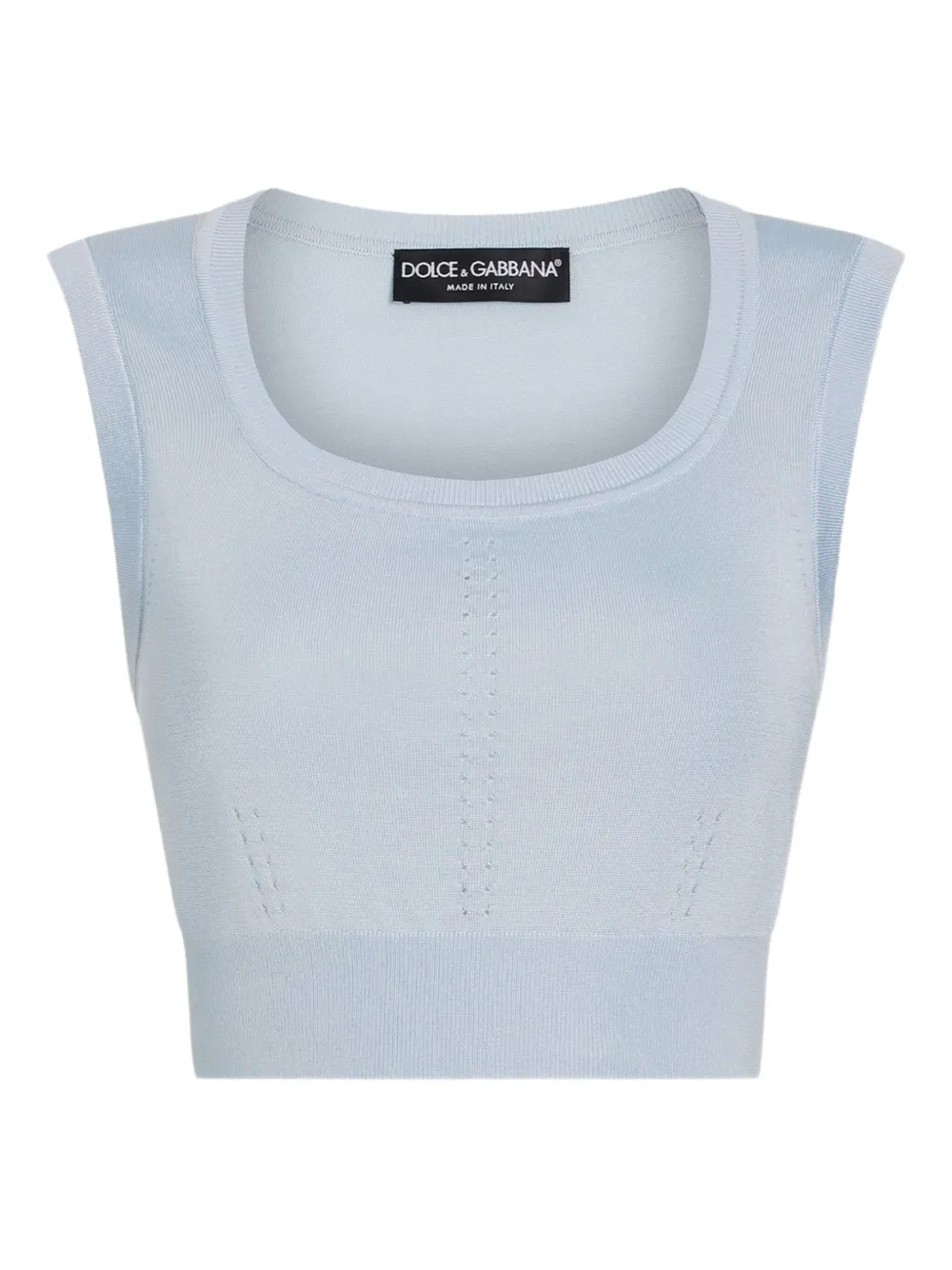 Dolce & Gabbana シルクブレンド トップ - ブルー Dolce & Gabbana シルクブレンド トップ - ブルー