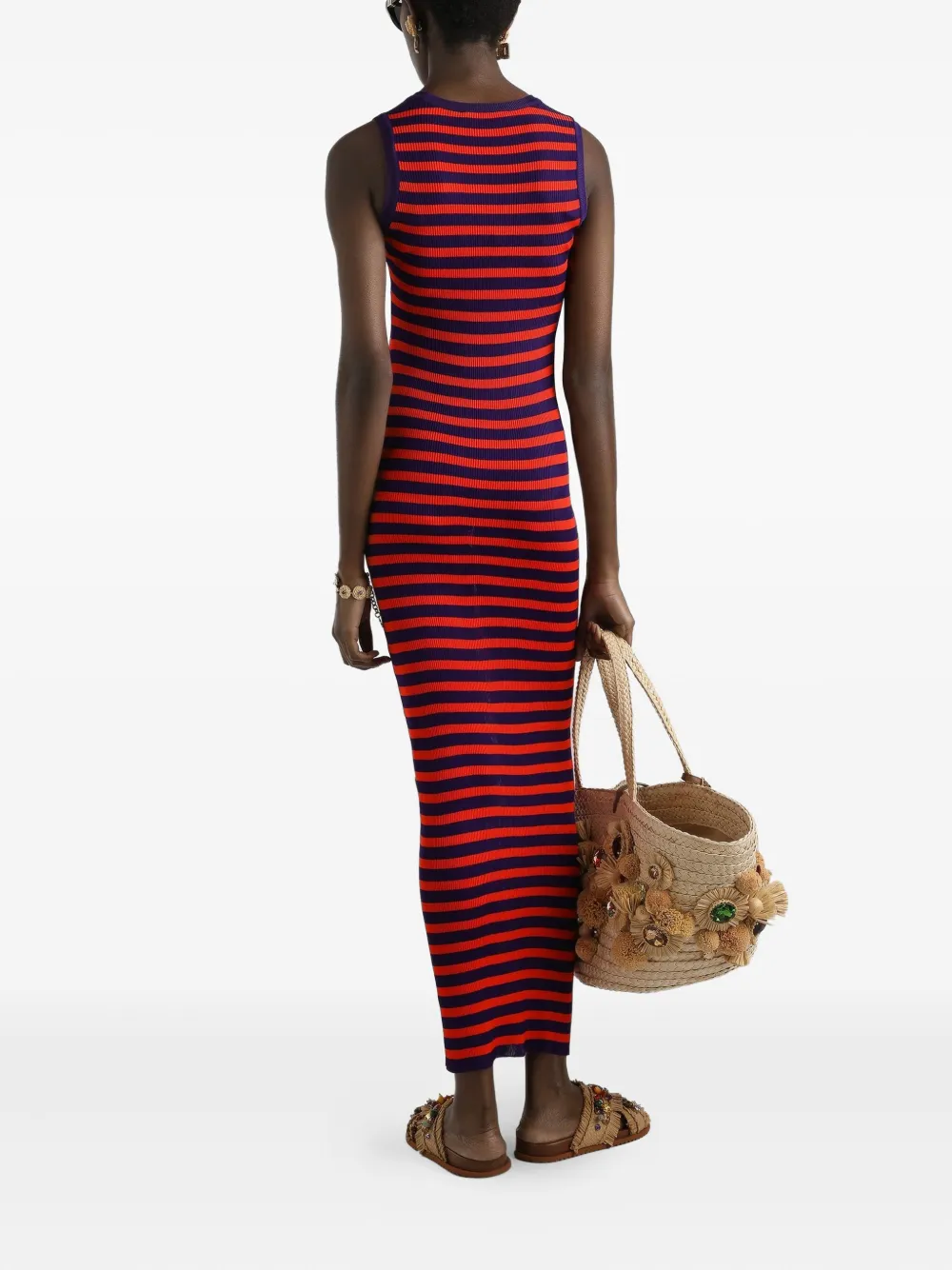 Dolce & Gabbana Geribbelde jurk Paars