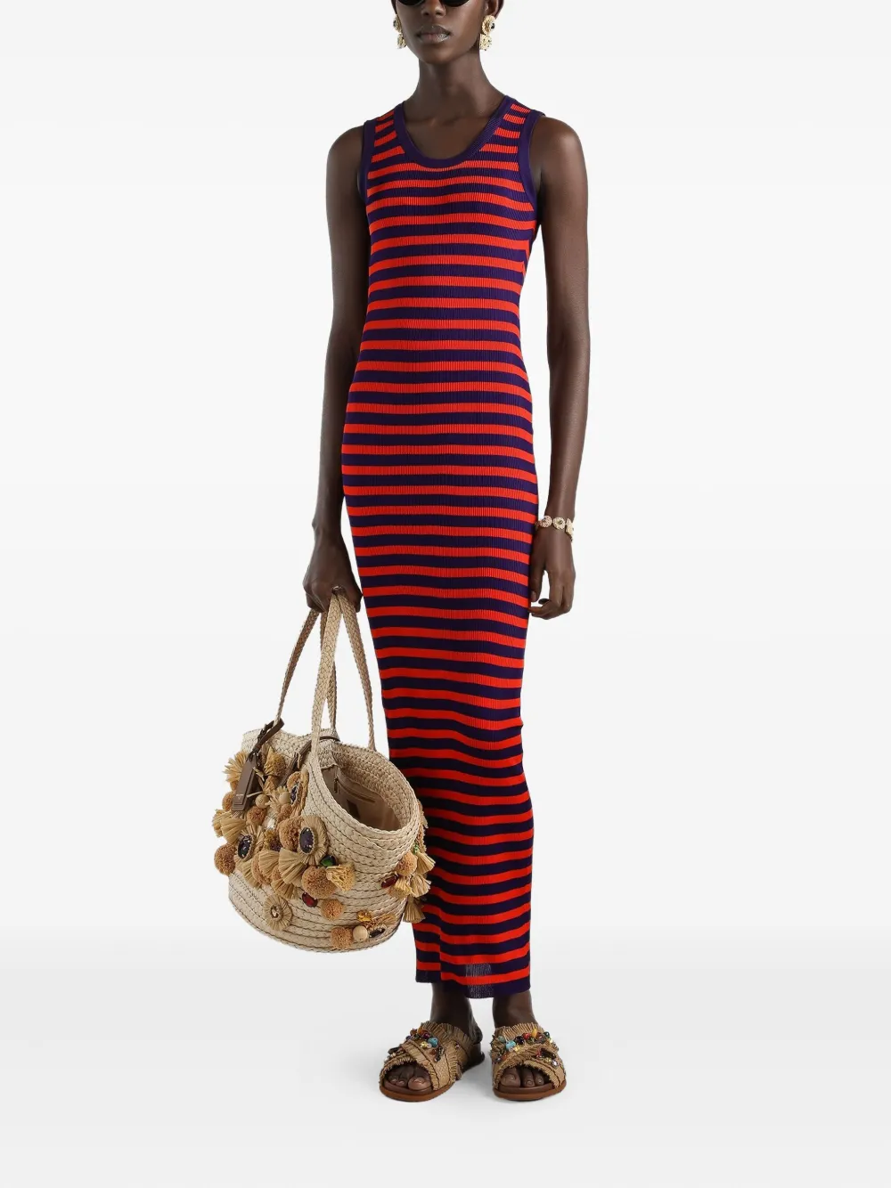 Dolce & Gabbana Geribbelde jurk - Paars