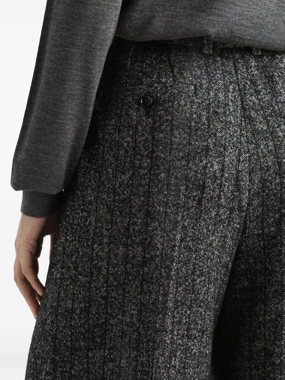Dolce & Gabbana Tweed plooibroek Zwart