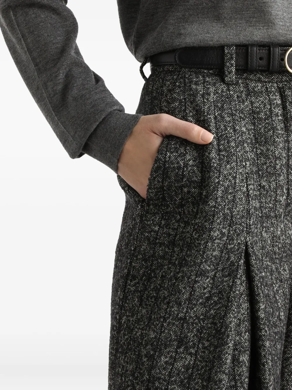 Dolce & Gabbana Tweed plooibroek Zwart