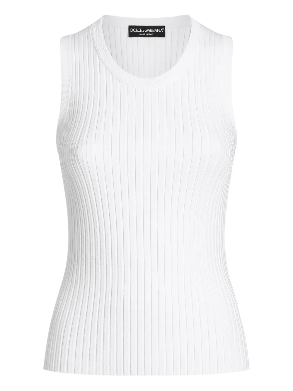 Dolce & Gabbana Geribbelde top Wit
