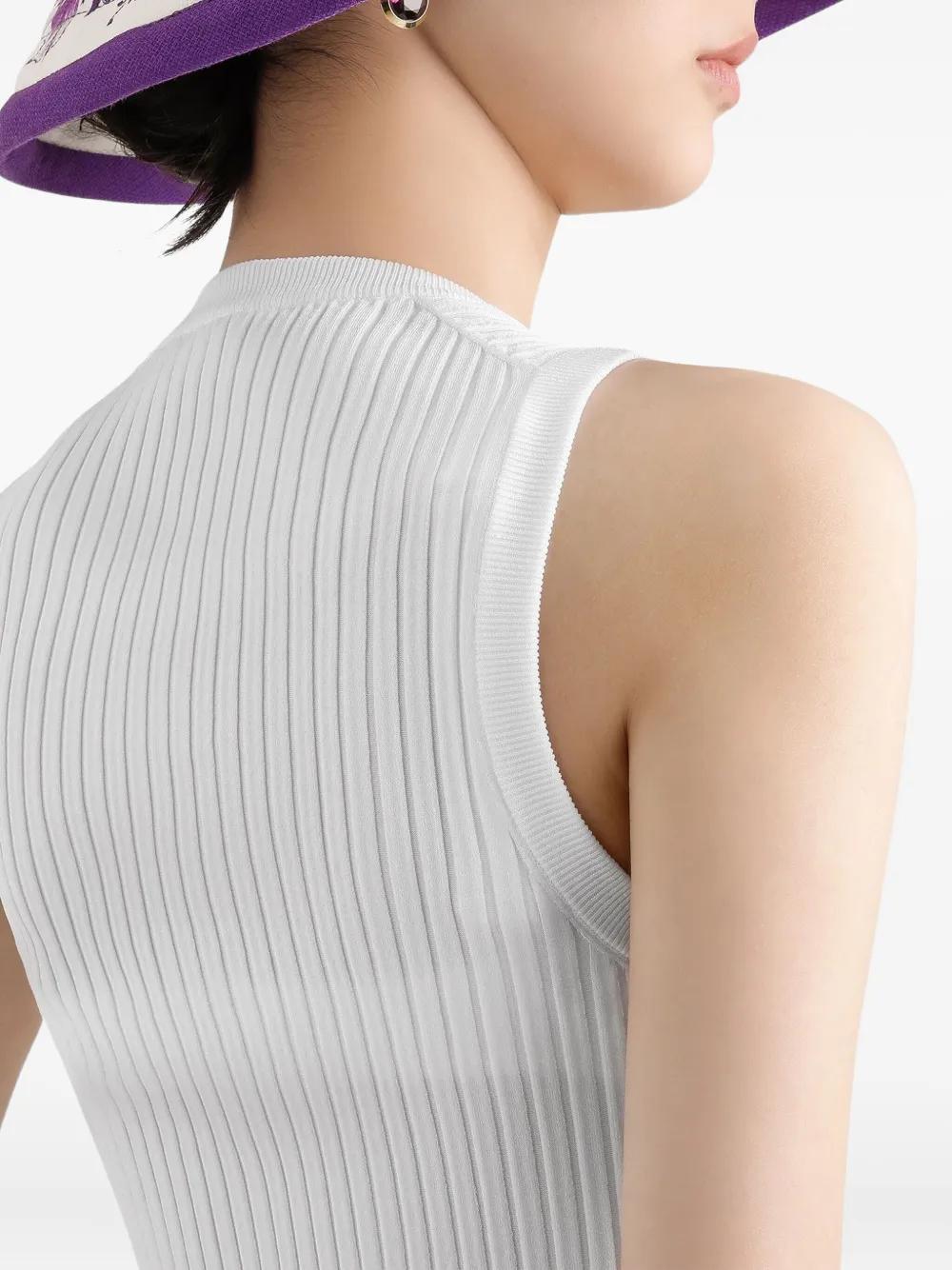 Dolce & Gabbana Geribbelde top Wit