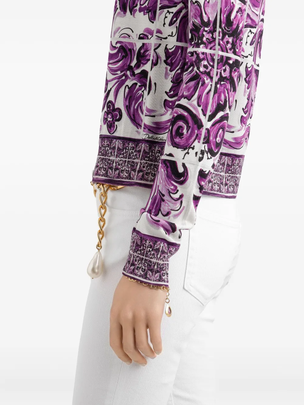 Dolce & Gabbana Vest met jacquard Wit