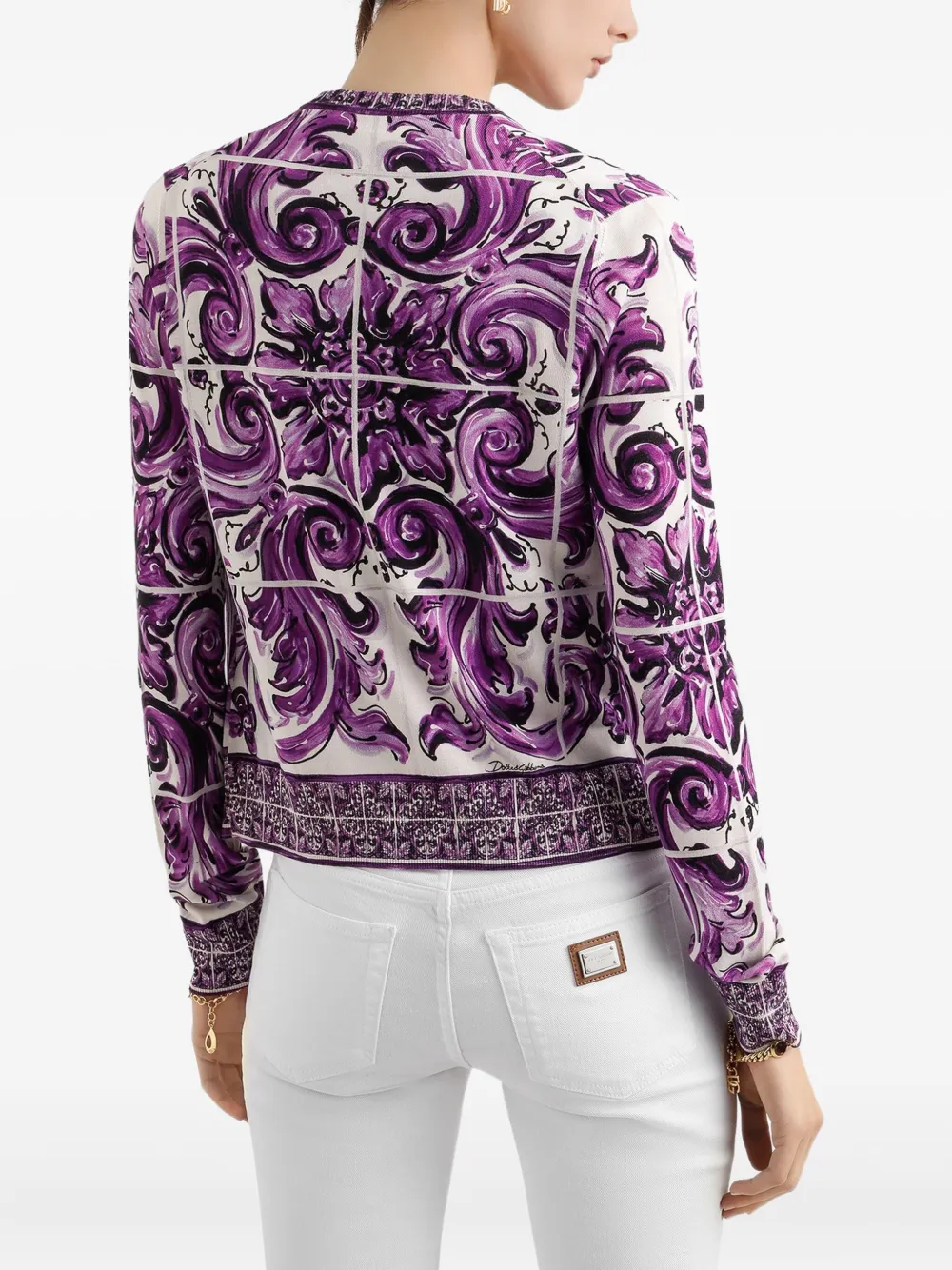 Dolce & Gabbana Vest met jacquard Wit