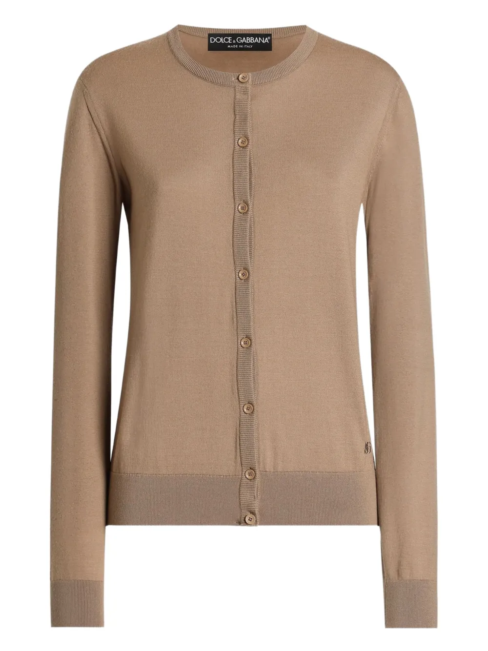 Dolce & Gabbana Buttoned Cardigan In Brown