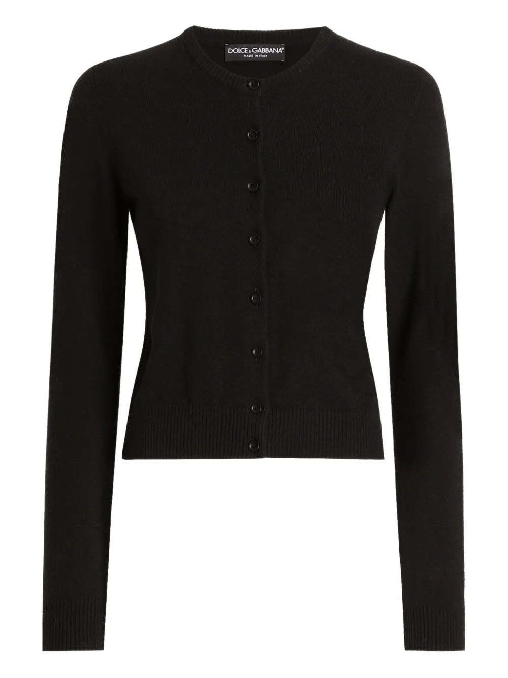 Dolce & Gabbana Button-front Cardigan In Black